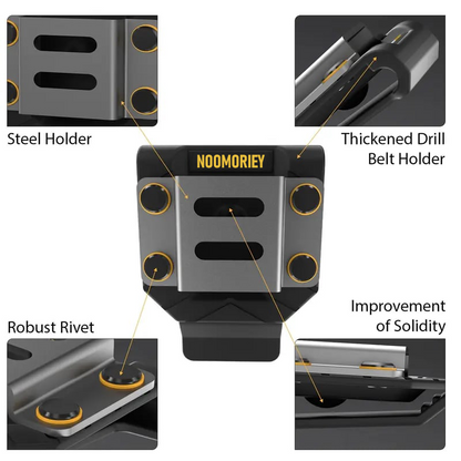 🔥[49% OFF]Drill Holder Belt Clip | Heavy-Duty & Hands-Free | Instant Tool Access for Pros